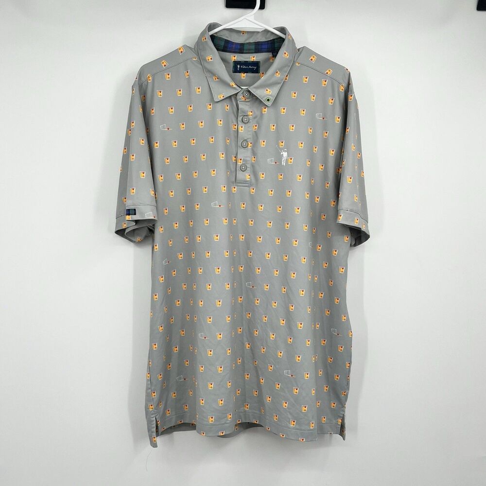 William Murray Polo Shirt Mens L Last Call Cocktail Golf Performance Stretch